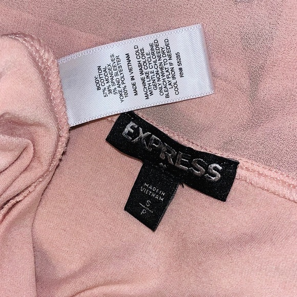 Express Pink Bodycon & Sheer Top - Size small - Picture 3 of 5